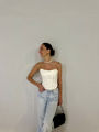 Picture of ''Rosemary''  Satin Off- White Corset Top