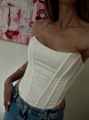 Picture of ''Rosemary''  Satin Off- White Corset Top