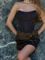''Wildest Moments'' Black Satin Corset Top
