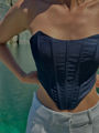 Picture of ''Too Many Nights'' Denim Corset Top