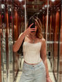Picture of ''Rosemary''  Satin Off- White Corset Top