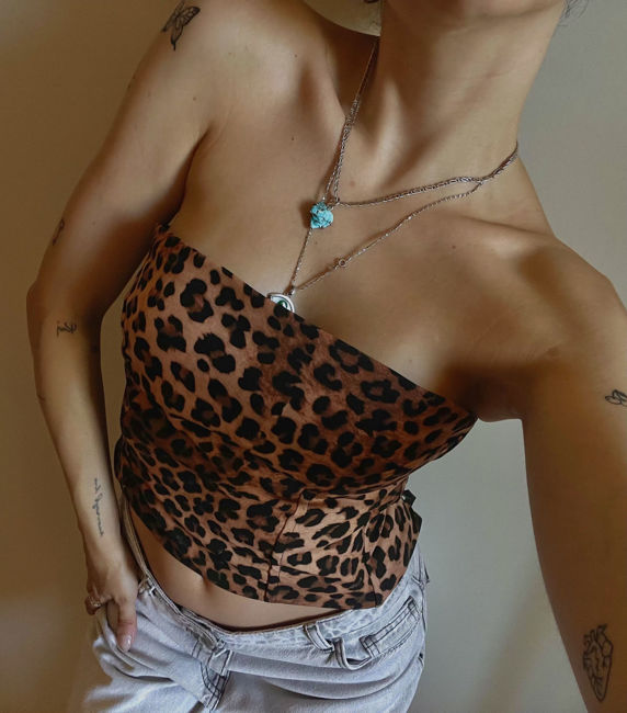 Εικόνα της ''Brooklyn Baby'' Leopard Corset Top (2)