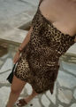 ''Heartless'' Satin Leopard Mini Dress
