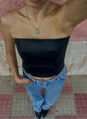 ''Sweet Dreams'' Croco Vegan Leather Top