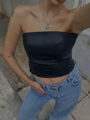 ''Sweet Dreams'' Croco Vegan Leather Top