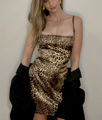 ''Heartless'' Satin Leopard Mini Dress