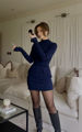 Picture of ''Wildflower'' Navy Mini Dress