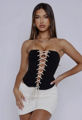 '' Supergirl'' Lace Up Corset Top