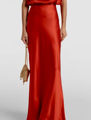 Picture of ''Flow''  Red Maxi High Waist Satin Skirt