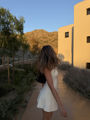 ''Valeria'' Mini White Halter Dress