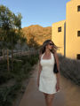 ''Valeria'' Mini White Halter Dress